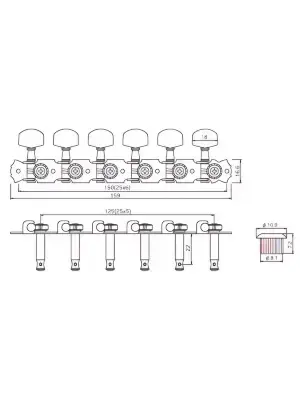 Кілки Paxphil J32 NI 6R in line (1 планка)
