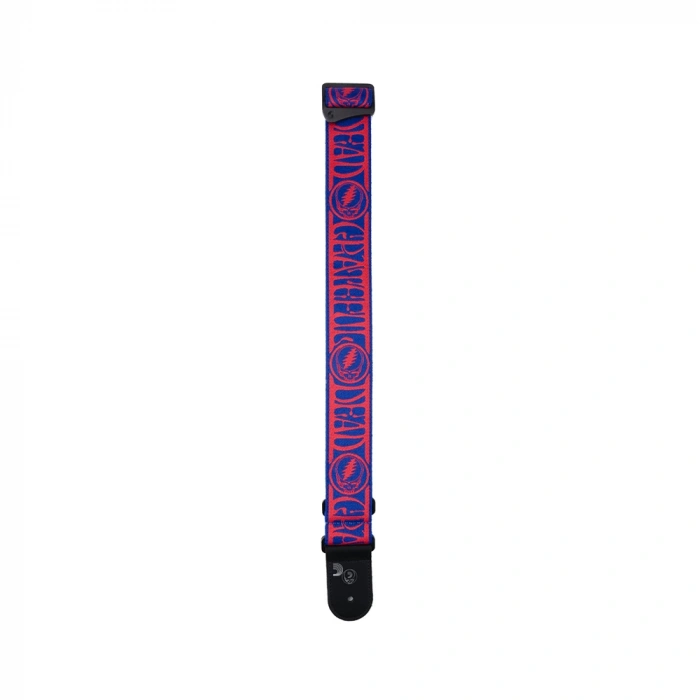 D'Addario 50GD00 Grateful Dead Guitar Strap - Steal Your Face Red/Blue