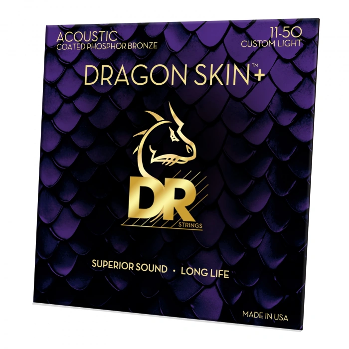 DR DAP-11 Dragon Skin+ Acoustic Phosphor Bronze Custom Light 11-50