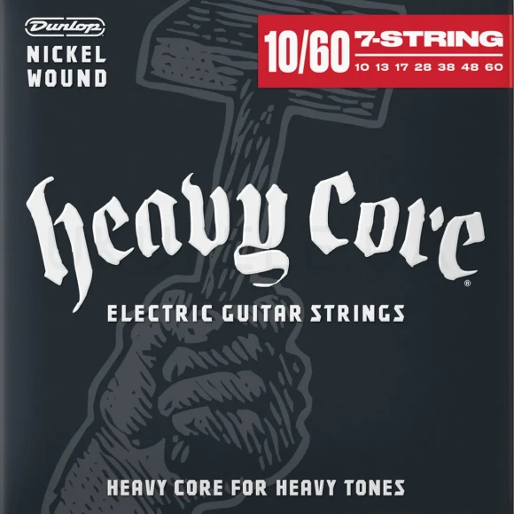 Струни Dunlop DHCN10607 Heavy Core Electric Guitar Strings 10-60