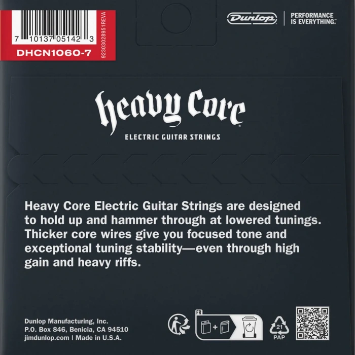 Dunlop DHCN10607 Heavy Core Electric Guitar Strings 10-60