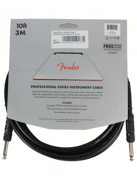 Fender Cable Professional Series 10' Black