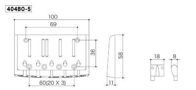Бридж Gotoh 404BO-5 (C)