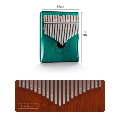 Калімба Hluru Huashu KHD21 Lotus Mahogany Blue (21 нота, червоне дерево)