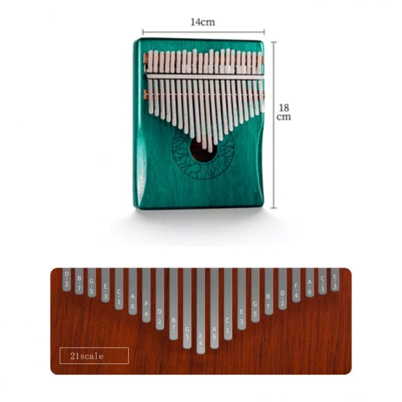 Калимба Hluru Huashu KHD21 Lotus Mahogany Blue (21 нота, красное дерево) Калимба Hluru Huashu KHD21 Lotus Mahogany Blue (21 нота, красное дерево)
