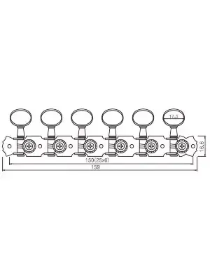 Кілки Paxphil J-35 NI 6R in line (1 планка)