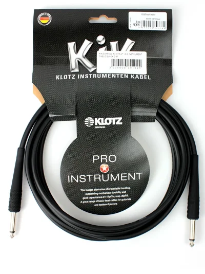 Інструментальний кабель Klotz KIK Instrument Cable Black 3 m