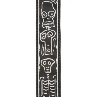 D'Addario 50JS01 Joe Satrani Woven Guitar Strap (Skull N Bones)