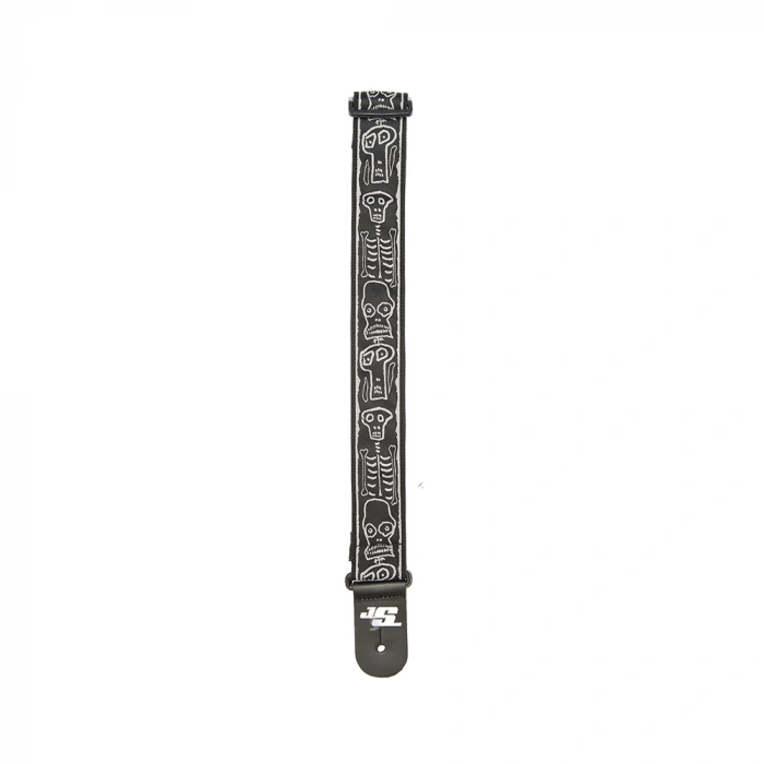 D'Addario 50JS01 Joe Satrani Woven Guitar Strap (Skull N Bones)