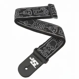 D'Addario 50JS01 Joe Satrani Woven Guitar Strap (Skull N Bones)