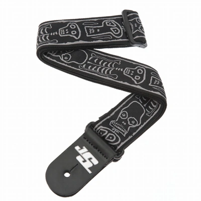 D&#039;Addario 50JS01 Joe Satrani Woven Guitar Strap (Skull N Bones)