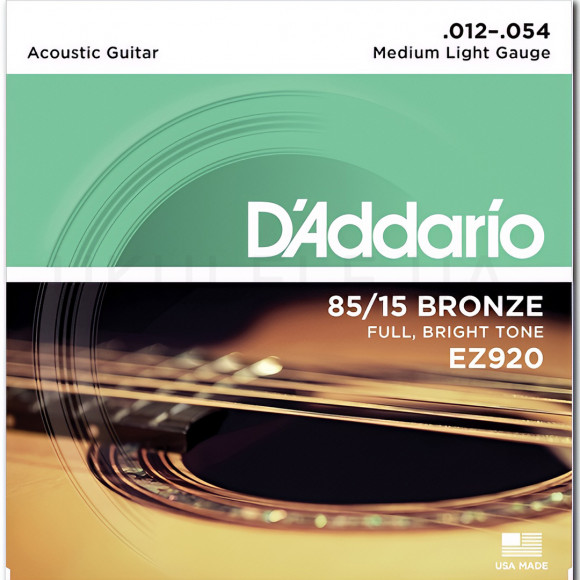 Струны D'Addario EZ920 85/15 Bronze Light 12-54