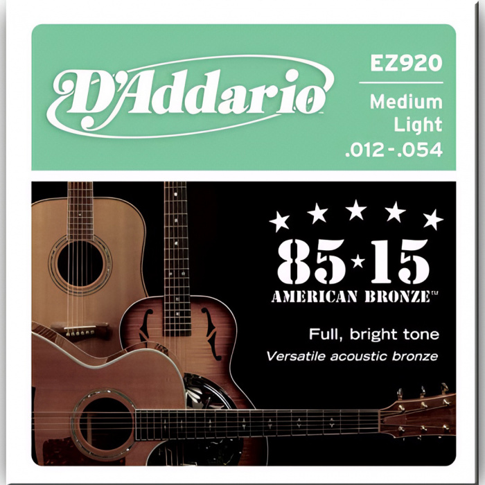 D'Addario EZ920 85/15 Bronze Light 12-54