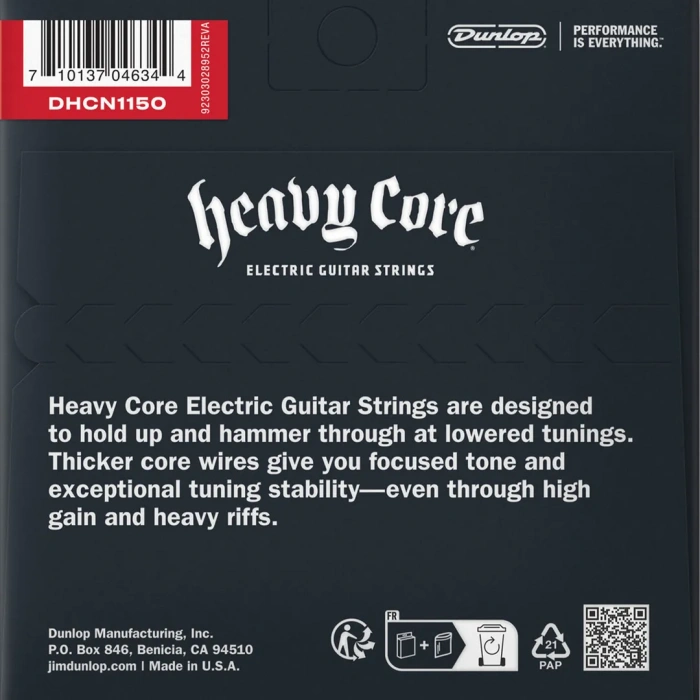 Dunlop DHCN1150 Heavy Core Electric Guitar Strings 11-50