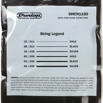 Струни Dunlop DHCN1150 Heavy Core Electric Guitar Strings 11-50