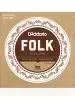 Струни D'Addario EJ34 Folk Nylon 80/20 Bronze Ball End Black Treble