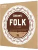 Струни D'Addario EJ34 Folk Nylon 80/20 Bronze Ball End Black Treble