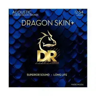 DR DA8-12 Dragon Skin+ Acoustic 80/20 Bronze Light 12-54