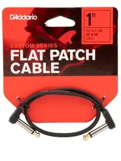 D'Addario PW-FPRR-01 Custom Series Flat Patch Cable (30cm)