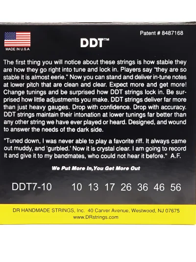 Струни DR DDT7-10 Drop Down Tuning Electric Medium 7 String 10-56