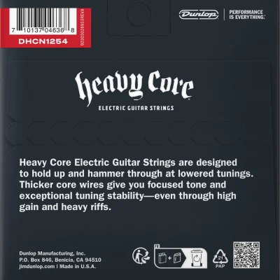 Струни Dunlop DHCN1254 Heavy Core Electric Guitar Strings 12-54