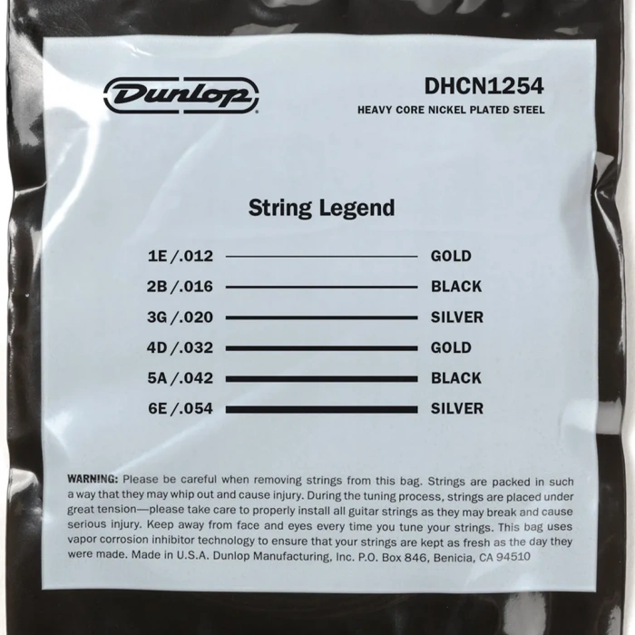 Dunlop DHCN1254 Heavy Core Electric Guitar Strings 12-54