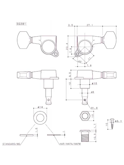 Кілки Gotoh SG381-07-R/WS02 C