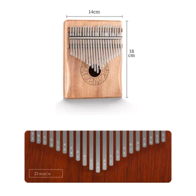 Калімба Hluru Huashu KHD21 Lotus Mahogany Natural (21 нота, червоне дерево)