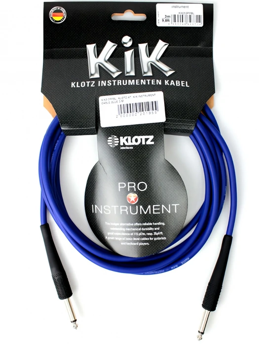 Кабель Кабель Klotz KIK Instrument Cable Blue 3 m