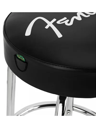 Стілець Fender 30" Spaghetti Logo Pick Pouch Barstool Black and Chrome