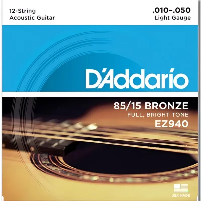 Струни D'Addario EZ940 85/15 Bronze Light 12-Strings 10-50