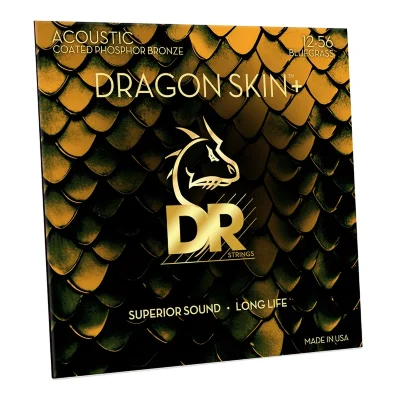 Струни DR DAP-12/56 Dragon Skin+ Acoustic Phosphor Bronze Bluegrass 12-56