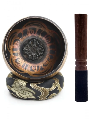 Overtone Sound Bowl Reddish Copper Black