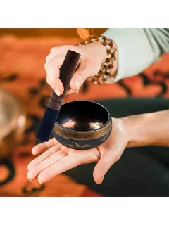 Overtone Sound Bowl Reddish Copper Black