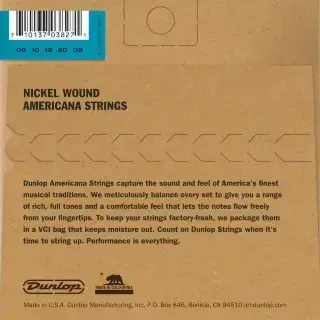 Dunlop DJN0920 Nickel Wound Tenor Banjo Strings 09-20 | 5 String