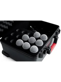 Gator GTSA-MIC15 - Case w/ Drops for 15 Mics