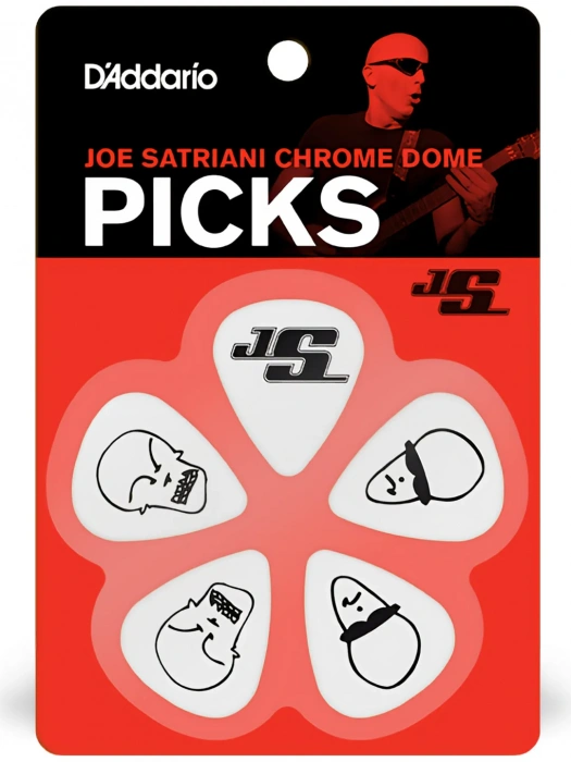 Набір медіаторів Набір медіаторів D'Addario 1CWH6-10JS Satriani Signature White (Heavy Gauge)