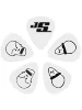 Набір медіаторів D'Addario 1CWH6-10JS Satriani Signature White (Heavy Gauge)