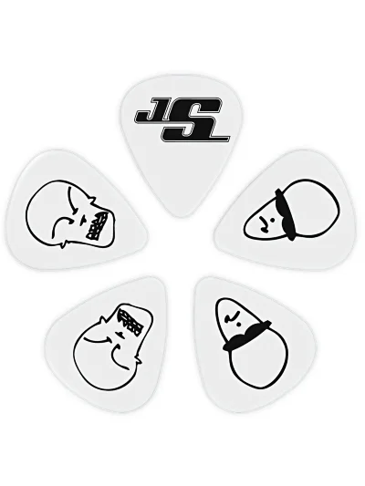 Набір медіаторів D'Addario 1CWH6-10JS Satriani Signature White (Heavy Gauge)