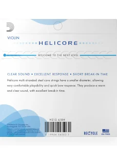 D'Addario H310 4/4H Helicore Violin String Set 4/4 Scale Heavy Tension