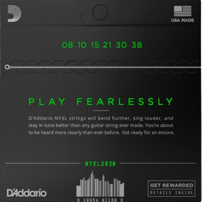 Струни D'Addario NYXL0838 NYXL Electric Extra Super Light 08-38
