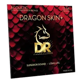 DR DAP-13 Dragon Skin+ Acoustic Phosphor Bronze Medium 13-56