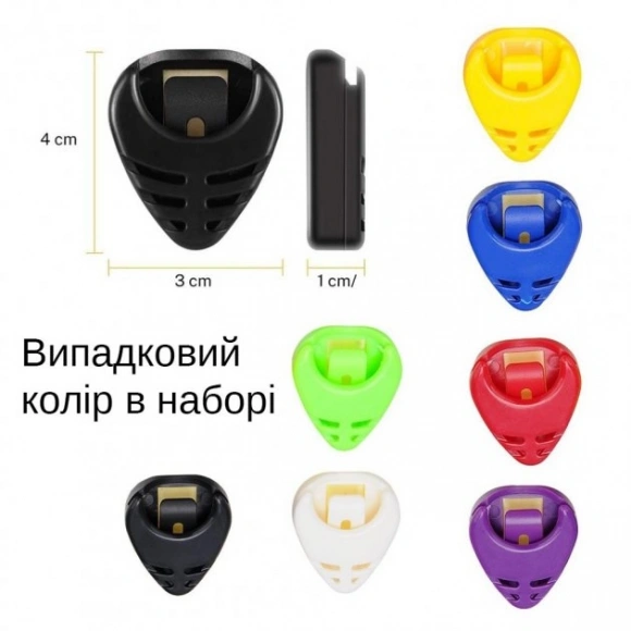Каподастр Набір для акустичної гітари каподастр Overtone Black, 3 медіатори та 1 пікхолдер A010B Каподастр Набір для акустичної гітари каподастр Overtone Black, 3 медіатори та 1 пікхолдер A010B