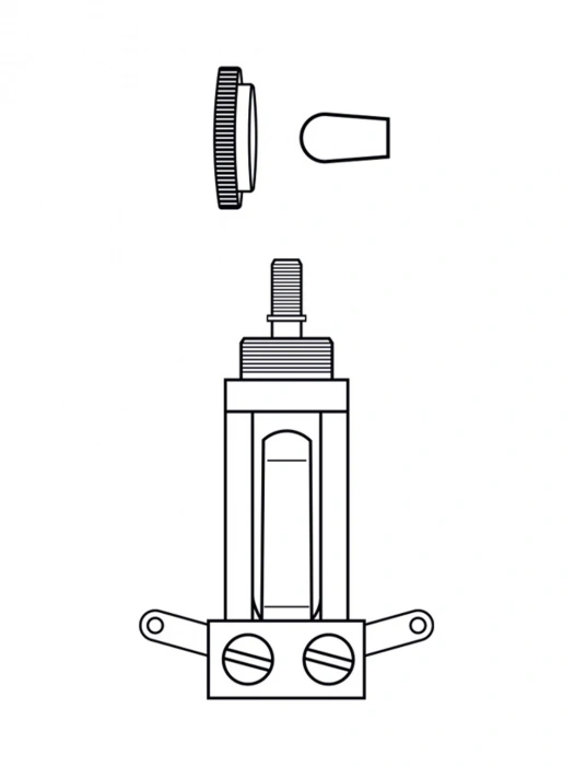 Dimarzio EP1101 Switchcraft Toggle Switch - Straight