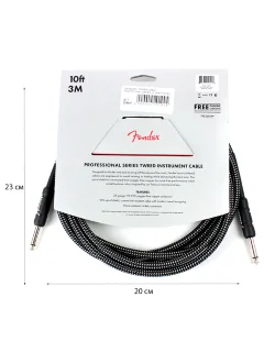 Fender Cable Professional Series 10' Grey Tweed