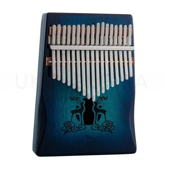 Калимба Hluru Huashu KHL17 Deer Mahogany Blue (17 нот, красное дерево)