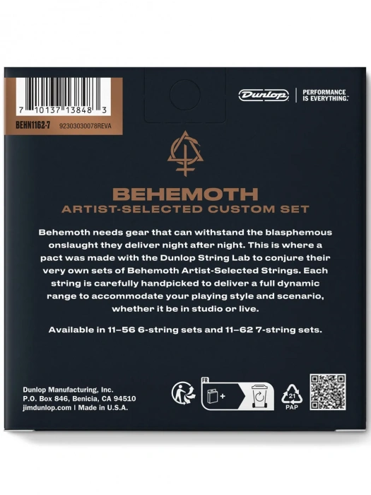 Dunlop BEHN11627 Behemoth Artist-Selected Custom 11-62 | 7-String