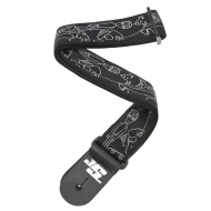 D'Addario 50JS05 Joe Satrani Woven Guitar Strap (Silver Sketches) D'Addario 50JS05 Joe Satrani Woven Guitar Strap (Silver Sketches)