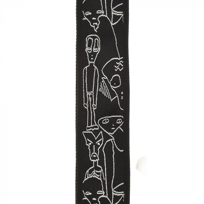 D'Addario 50JS05 Joe Satrani Woven Guitar Strap (Silver Sketches)