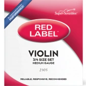 D'Addario Super Sensitive 2105 Red Label Violin String Set 3/4 Size
